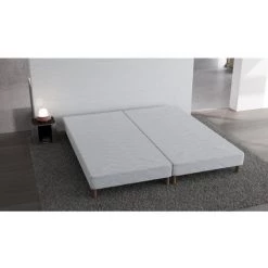 KBEDDING Sommier Tapissier 180x200 ( 2x 90/200 ) + 8 Pieds Offert