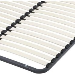 EBAC LITERIE Sommier Démontable + Pieds 140x190 22 Lattes - 44 Lattes Bois - Fabrication Française - Gris -Sommier Soldes 17271183 4