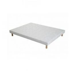 ECO CONFORT Sommier TAPISSIER Couchage 90x200cm - Ecru
