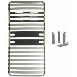 ALTOBUY ALTOZONE - Pack Sommier 16 Lattes 90x190cm + Pieds Gris - Gris