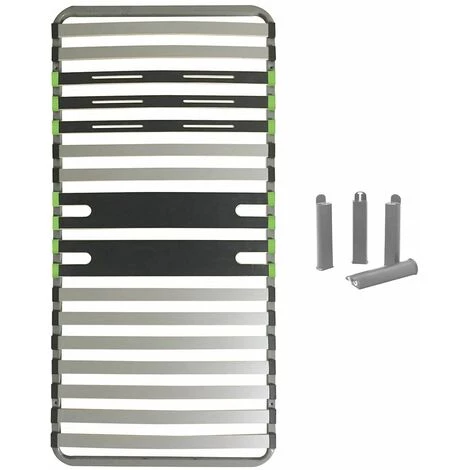 ALTOBUY ALTOZONE - Pack Sommier 16 Lattes 90x190cm + Pieds Gris - Gris 3 ALTOBUY ALTOZONE - Pack Sommier 16 Lattes 90x190cm + Pieds Gris - Gris