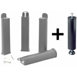 ALTOBUY ALTOZONE - Pack Sommier 2x16 Lattes 140x200cm + Pieds Gris + Pied Central - Gris 7 ALTOBUY ALTOZONE - Pack Sommier 2x16 Lattes 140x200cm + Pieds Gris + Pied Central - Gris -Sommier Soldes 17849909 3