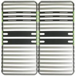 ALTOBUY ALTOZONE - Lot De 2 Sommiers 16 Lattes 80x200cm - Gris
