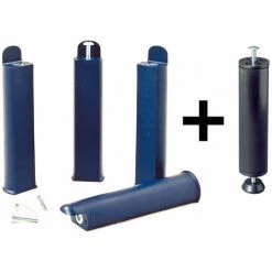 ALTOBUY ALTOLATTES - Pack Sommier 2x20 Lattes 140x200cm + Pieds Bleus + Pied Central - Bleu -Sommier Soldes 17849936 3