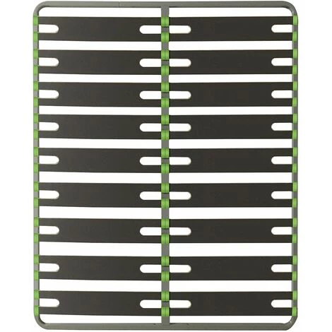 ALTOBUY ALTOSENSO - Pack Sommier 2x9 Lattes 160x200cm + Pieds Gris + Pied Central - Gris 4 ALTOBUY ALTOSENSO - Pack Sommier 2x9 Lattes 160x200cm + Pieds Gris + Pied Central - Gris – Image 2