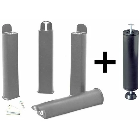 ALTOBUY ALTOSENSO - Pack Sommier 2x9 Lattes 160x200cm + Pieds Gris + Pied Central - Gris 5 ALTOBUY ALTOSENSO - Pack Sommier 2x9 Lattes 160x200cm + Pieds Gris + Pied Central - Gris – Image 3