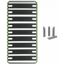 ALTOBUY ALTOSENSO - Pack Sommier 9 Lattes 90x190cm + Pieds Gris - Gris