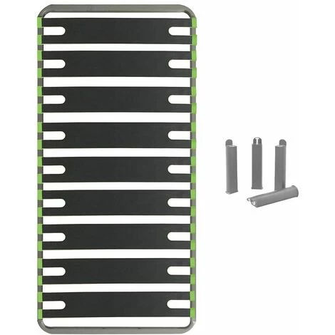ALTOBUY ALTOSENSO - Pack Sommier 9 Lattes 90x190cm + Pieds Gris - Gris 3 ALTOBUY ALTOSENSO - Pack Sommier 9 Lattes 90x190cm + Pieds Gris - Gris