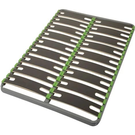 ALTOBUY ALTOSENSO - Sommier 2x9 Lattes 140x190cm - Gris 4 ALTOBUY ALTOSENSO - Sommier 2x9 Lattes 140x190cm - Gris – Image 2