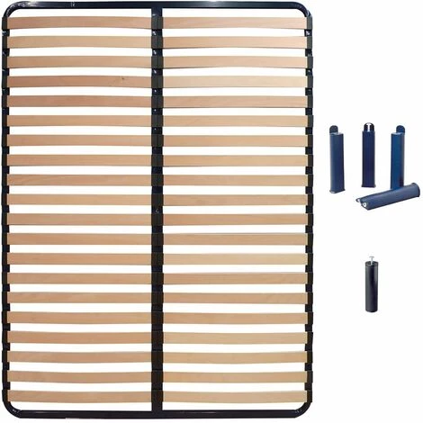 ALTOBUY ALTOLATTES - Pack Sommier 20 Lattes 120x190cm + Pieds Bleus + Pied Central - Bleu 3 ALTOBUY ALTOLATTES - Pack Sommier 20 Lattes 120x190cm + Pieds Bleus + Pied Central - Bleu