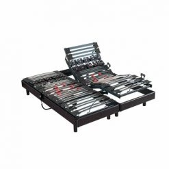 Sommier électrique De Relaxation Déco Wengé Bultex POP ART SIGMA 2x80x200 - Noir