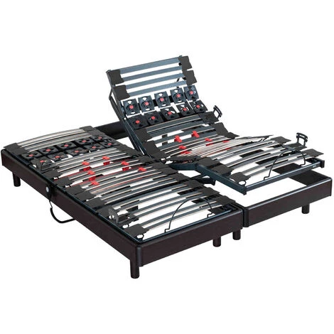 Sommier électrique De Relaxation Déco Wengé Bultex POP ART SIGMA 2x80x200 - Noir 4 Sommier électrique De Relaxation Déco Wengé Bultex POP ART SIGMA 2x80x200 - Noir – Image 2