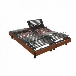 Sommier Relaxation Cerisier Bultex Pop Art Sigma 2x90x200 - Marron