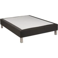 SOMEO Sommier Ressorts Ensachés Gris Foncé Chiné 2x80x200 - Gris -Sommier Soldes 18507952 2