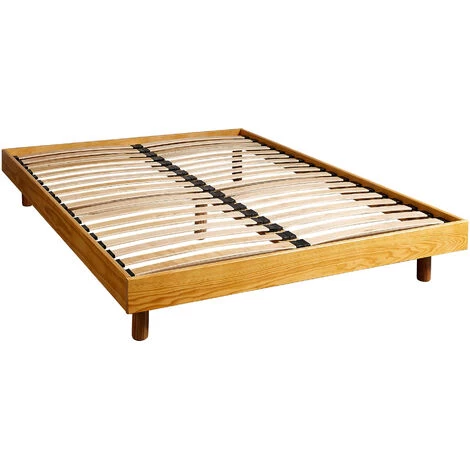 TERRE DE NUIT Sommier Kit à Lattes Coloris Bois Miel 140x190 - Bois Naturel 4 TERRE DE NUIT Sommier Kit à Lattes Coloris Bois Miel 140x190 - Bois Naturel – Image 2