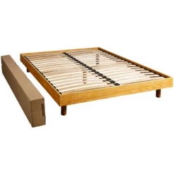 TERRE DE NUIT Sommier Kit à Lattes Coloris Bois Miel 140x190 - Bois Naturel 7 TERRE DE NUIT Sommier Kit à Lattes Coloris Bois Miel 140x190 - Bois Naturel -Sommier Soldes 18593490 3