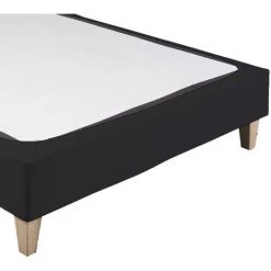 TERRE DE NUIT Cache-sommier Coton Jersey Noir 80x200 - Noir 7 TERRE DE NUIT Cache-sommier Coton Jersey Noir 80x200 - Noir -Sommier Soldes 18594531 3