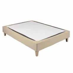 TERRE DE NUIT Cache-sommier Coton Jersey Beige 90x200 - Beige