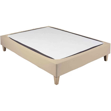 TERRE DE NUIT Cache-sommier Coton Jersey Beige 90x200 - Beige 4 TERRE DE NUIT Cache-sommier Coton Jersey Beige 90x200 - Beige – Image 2