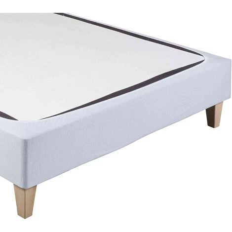 TERRE DE NUIT Cache-sommier Coton Jersey Gris 90x200 - Gris 5 TERRE DE NUIT Cache-sommier Coton Jersey Gris 90x200 - Gris – Image 3