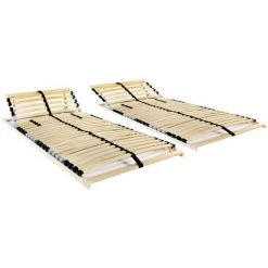 Sommiers à Lattes 2 Pcs 7 Zones 90x200 Cm 28 Lattes Modèle 2 VidaXL