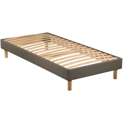 Sommier En Kit Enduit Taupe à Lattes Merinos 140x190 - Taupe 5 Sommier En Kit Enduit Taupe à Lattes Merinos 140x190 - Taupe – Image 3