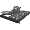 EBAC LITERIE Sommier électrique Action + Réglage Fermeté Zone Lombaires - Gris - 2x90x200 - - Gris -Sommier Soldes 19267543 1