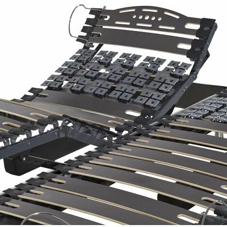 EBAC LITERIE Sommier électrique Action + Réglage Fermeté Zone Lombaires - Gris - 2x90x200 - - Gris 6 EBAC LITERIE Sommier électrique Action + Réglage Fermeté Zone Lombaires - Gris - 2x90x200 - - Gris – Image 5