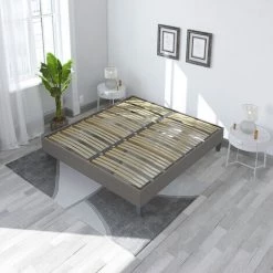OLYMPE LITERIE | Sommier En Kit ERGOSTAR | Gris Clair | 90x200 Cm - Gris