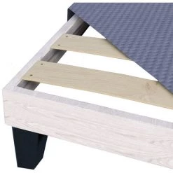 OLYMPE LITERIE | Sommier TAPISSIER KIT | Gris Ciment | 90x190 Cm - Gris -Sommier Soldes 19375222 5