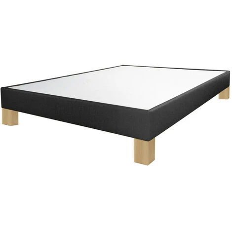 EBAC LITERIE Sommier Tapissier + Pieds 140x190 SP18 12 Lattes Anthracite - Anthracite 3 EBAC LITERIE Sommier Tapissier + Pieds 140x190 SP18 12 Lattes Anthracite - Anthracite