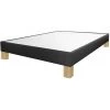 EBAC LITERIE Sommier Tapissier + Pieds 160x200 SP18 13 Lattes Anthracite - Anthracite -Sommier Soldes 19712052 1
