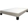 EBAC LITERIE Sommier Tapissier + Pieds 160x200 SP18 13 Lattes Simili Taupe - Taupe 2 EBAC LITERIE Sommier Tapissier + Pieds 160x200 SP18 13 Lattes Simili Taupe - Taupe -Sommier Soldes 19712056 1