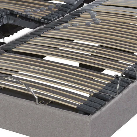 EBAC LITERIE Sommier électrique Confort + Réglage Fermeté Zone Lombaires - Lin - 2x80x200 - - Lin 4 EBAC LITERIE Sommier électrique Confort + Réglage Fermeté Zone Lombaires - Lin - 2x80x200 - - Lin – Image 2