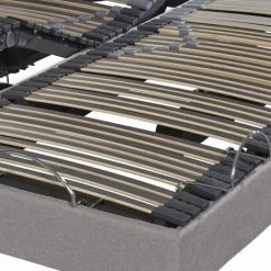 EBAC LITERIE Sommier électrique Confort + Réglage Fermeté Zone Lombaires - Lin - 2x90x200 - - Lin -Sommier Soldes 19712066 3