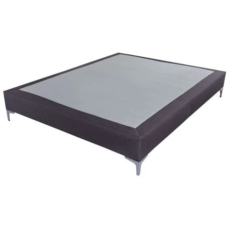 EBAC LITERIE Sommier + Pieds Tenor 140x190 Tissu Anthracite 12 Lattes - Anthracite 3 EBAC LITERIE Sommier + Pieds Tenor 140x190 Tissu Anthracite 12 Lattes - Anthracite