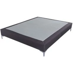 EBAC LITERIE Sommier + Pieds Tenor 160x200 Tissu Anthracite 13 Lattes - Anthracite