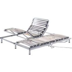 BELIANI Sommier électrique En Acier Argenté - Argenté