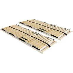 ASUPERMALL Sommiers A Lattes 2 Pcs Avec 28 Lattes 7 Zones 90x200 Cm 9 ASUPERMALL Sommiers A Lattes 2 Pcs Avec 28 Lattes 7 Zones 90x200 Cm -Sommier Soldes 20851879 3