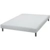 EBAC LITERIE Sommier Tapissier + Pieds 140x190 SR15 12 Lattes Gris - Gris Souris -Sommier Soldes 20979986 1