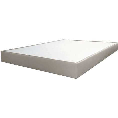 EBAC LITERIE Sommier Tapissier 140x190 SP18 12 Lattes Simili Taupe - Taupe 3 EBAC LITERIE Sommier Tapissier 140x190 SP18 12 Lattes Simili Taupe - Taupe