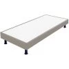 EBAC LITERIE Sommier Tapissier + Pieds 90x200 SP18 13 Lattes Simili Taupe - Taupe -Sommier Soldes 20980021 1
