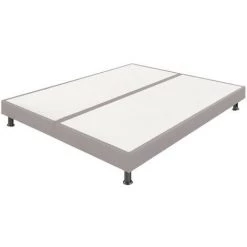 EBAC LITERIE Sommier Tapissier + Pieds 80+80x200 SP18 26 Lattes Lin - Lin