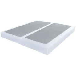 EBAC LITERIE Sommier Tenor 80+80x200 Tissu Nacre 26 Lattes - Nacre