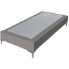 EBAC LITERIE Sommier + Pieds Tenor 80x200 Simili Taupe 13 Lattes - Taupe -Sommier Soldes 20980114 1