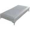 EBAC LITERIE Sommier + Pieds Tenor 80x200 Tissu Safari 13 Lattes - Gris Clair -Sommier Soldes 20980119 1