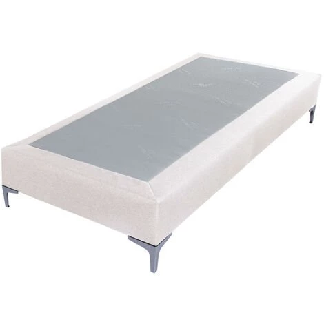 EBAC LITERIE Sommier + Pieds Tenor 90x200 Tissu Champagne 13 Lattes - Beige Clair 3 EBAC LITERIE Sommier + Pieds Tenor 90x200 Tissu Champagne 13 Lattes - Beige Clair