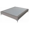 EBAC LITERIE Sommier + Pieds Tenor 140x190 Simili Taupe 12 Lattes - Taupe -Sommier Soldes 20980134 1