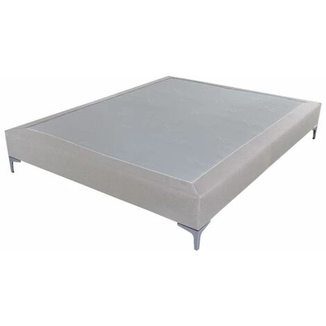 EBAC LITERIE Sommier + Pieds Tenor 140x190 Tissu Lin 12 Lattes - Lin 3 EBAC LITERIE Sommier + Pieds Tenor 140x190 Tissu Lin 12 Lattes - Lin