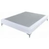 EBAC LITERIE Sommier + Pieds Tenor 140x190 Tissu Nacre 12 Lattes - Nacre -Sommier Soldes 20980137 1